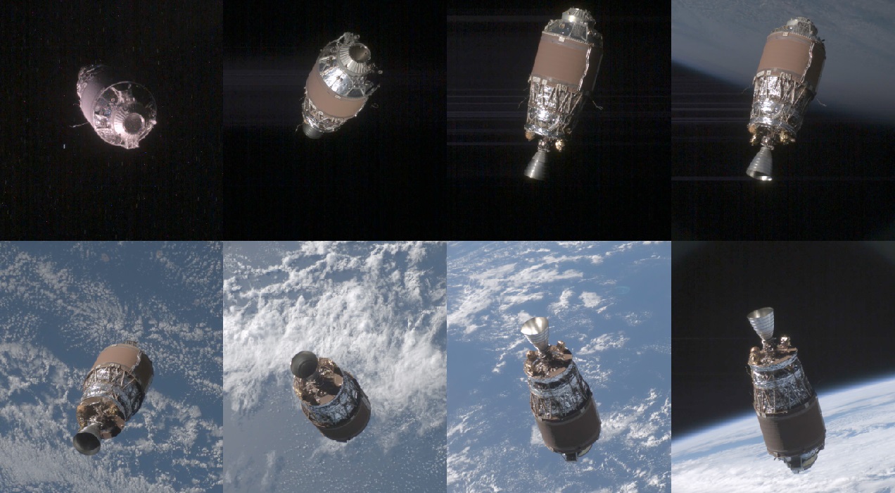 Space debris photographed from every angle.